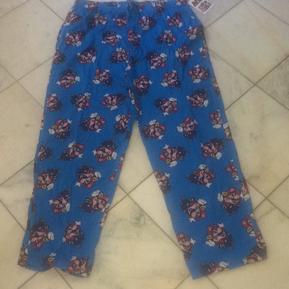 Super Mario pajama bottoms pj pants Nintendo xl
